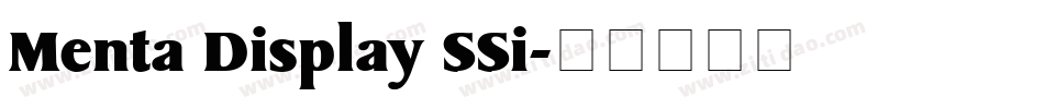 Menta Display SSi字体转换